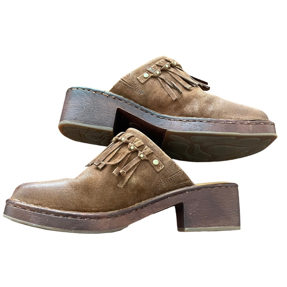 Born Harmony Brown Mules Size 10